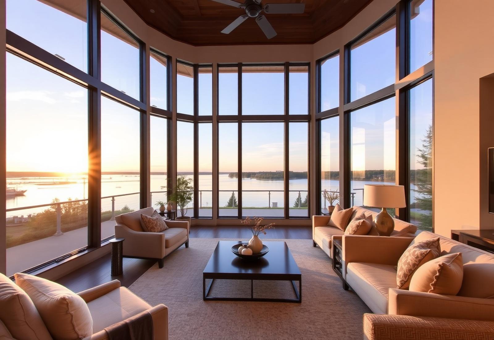 Beautifully staged Lake Conroe home interior